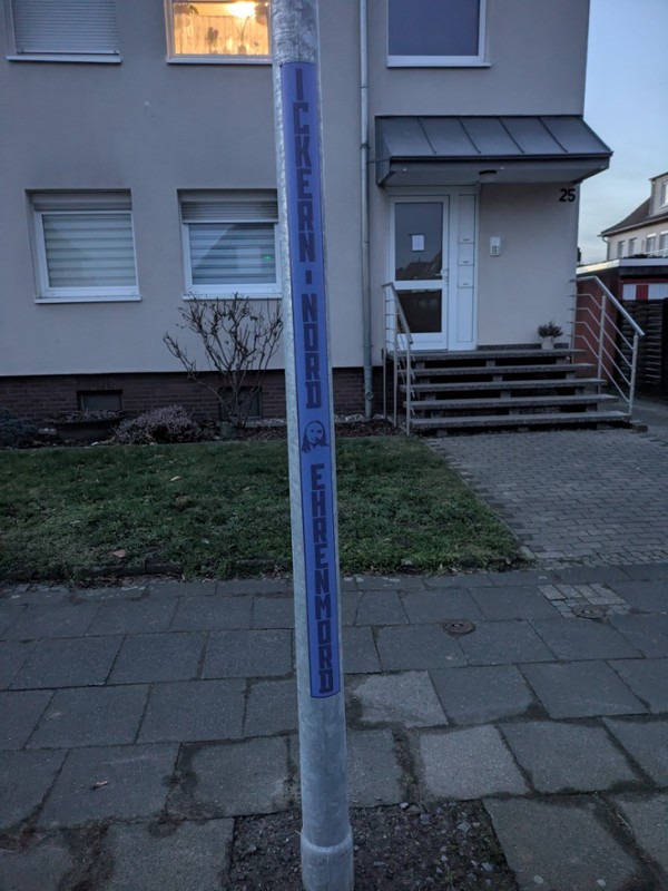 Aufkleber "Ickern Nord - Ehrenmord"