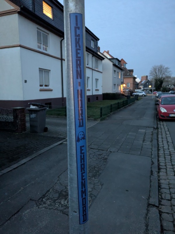 Aufkleber "Ickern Nord - Ehrenmord"