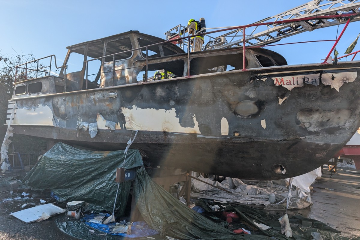 Einsatz der Feuerwehr im März 2026 im Yachthafen Pöppinghausen