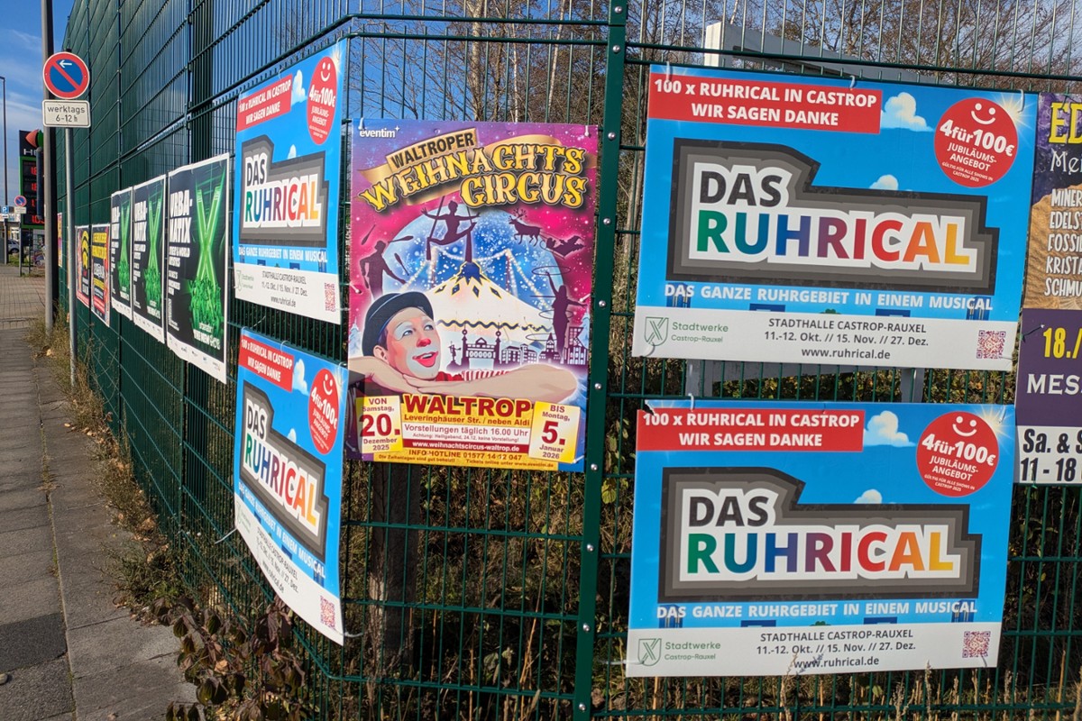Wilde Plakatierung