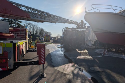 Einsatz der Feuerwehr im März 2026 im Yachthafen Pöppinghausen