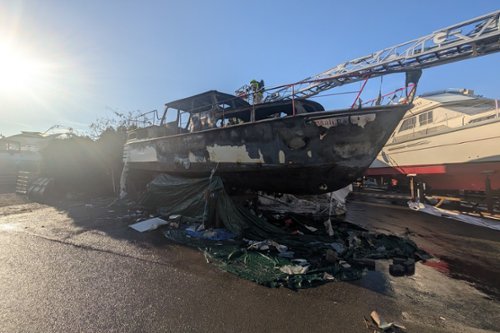 Einsatz der Feuerwehr im März 2026 im Yachthafen Pöppinghausen