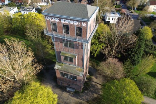 Hammerkopfturm Schwerin im April 2026