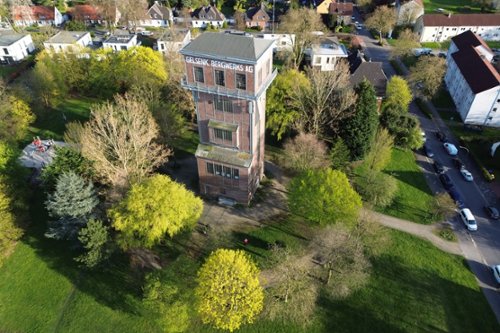 Hammerkopfturm Schwerin im April 2026