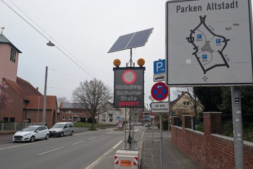 Ankündigung Vollsperrung auf der Bochumer Straße, 24.03.2026